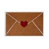 Valentine Outdoor Rug Washable Artificial Linen Dust Removal Mat Red Love Heart Welcome Floor Mats for Bedroom Kitchen Patio