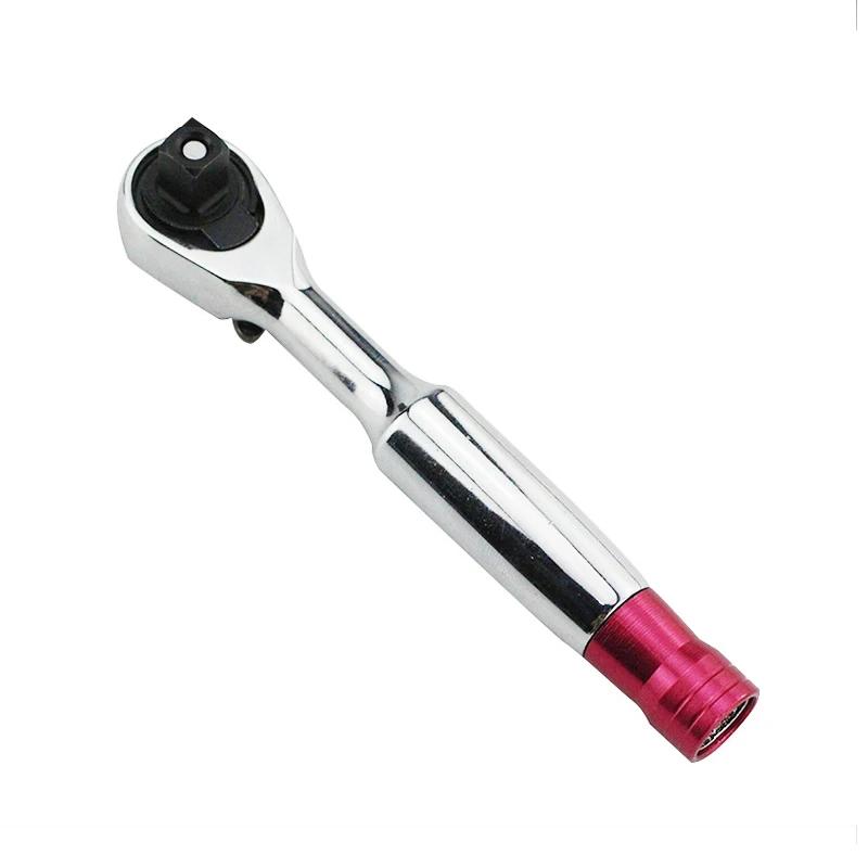 Mini Ratchet Wrench Bit Handle 1/4" Ratchet Wrench 72 Tooth Tool Set Double Bit Handle For Car Bicycle Repairmen Tool