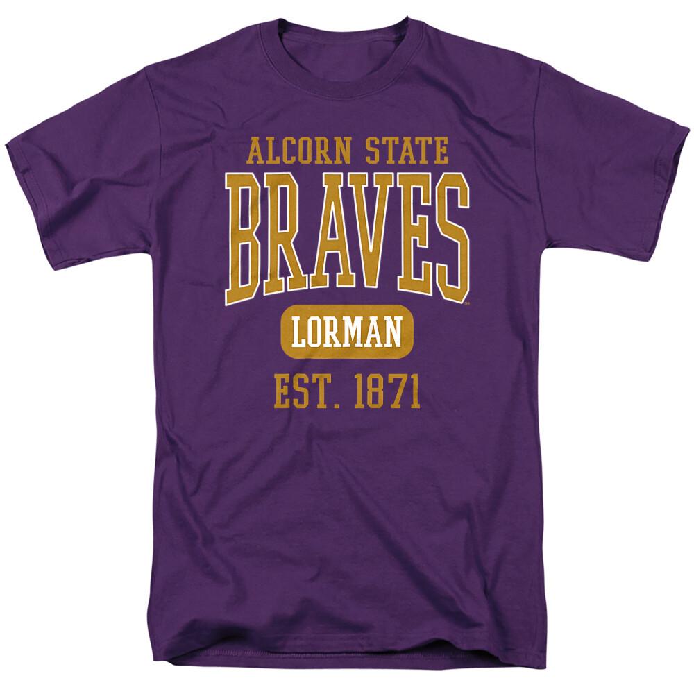 Alcorn State University Adult T-Shirt Est. Date, Purple, S-4XL S разноцветный