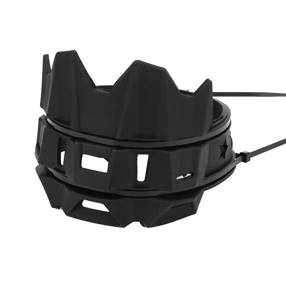 Universal Silicone Motorcycle Exhaust Heat Shield Pipe Protector Cover Guard (Black)