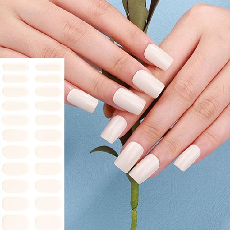 Solid Color Gel Nails Stickers Semi Cured Gel Nail Strips Gel Wraps Nails Art Decoration Manicures Stickers for Nails