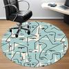 1pc Abstract Faces Office Round Area Rug, Indoor Mat Suitable ForOffice, Under Office Chairs Bedroom Living Room Home Decor, Room Decot221