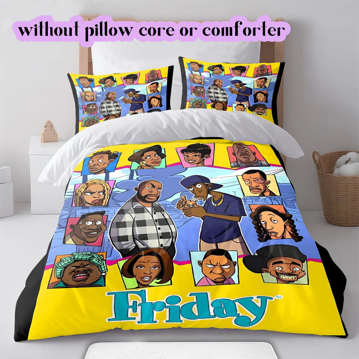 

The Flintstones FridayPattern Bedding Quilt Set Quilt Cover Pillowcase Home Decoration Birthday Gift (1 * duvet cover + 2 * pillowcase, without core) 135x200cm