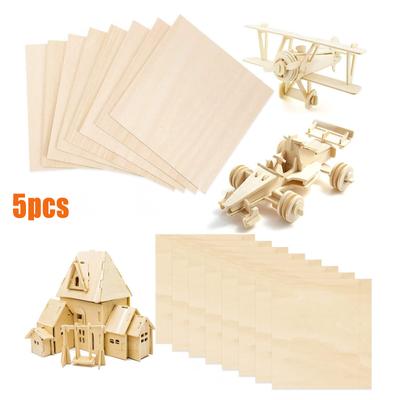 5pcs/set 100x100 Plank Model Balsa Wood for DIY House Ship Airplane Toys