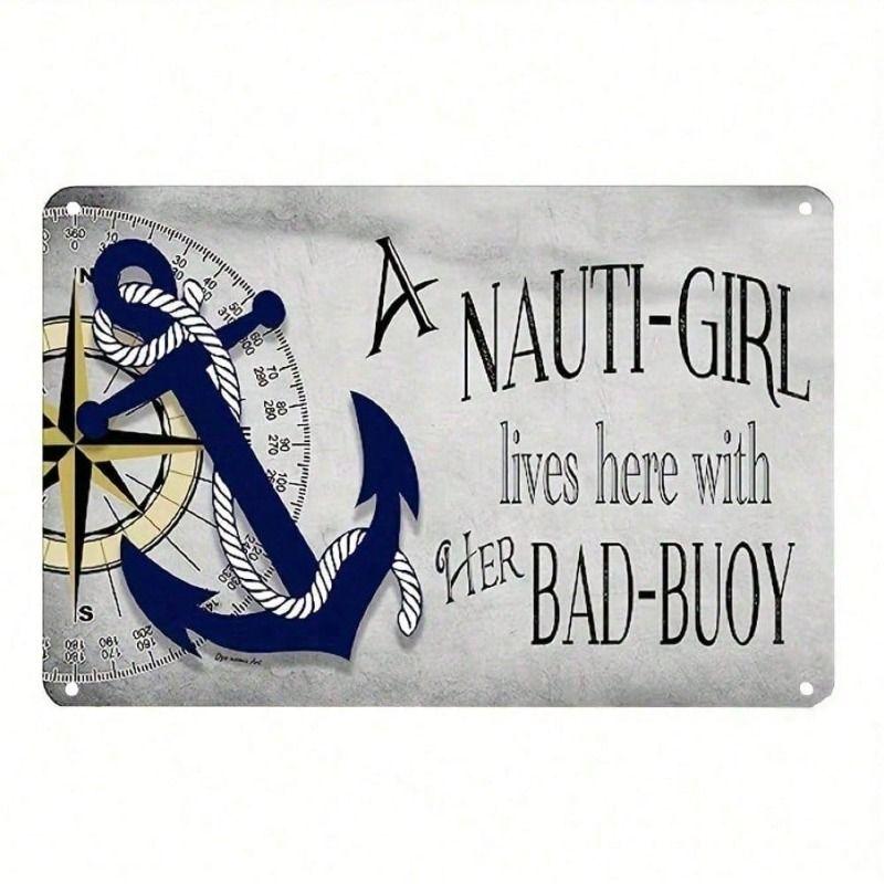 

Metal Wall Poster Bad Buoy Funny Gift for Home Garden