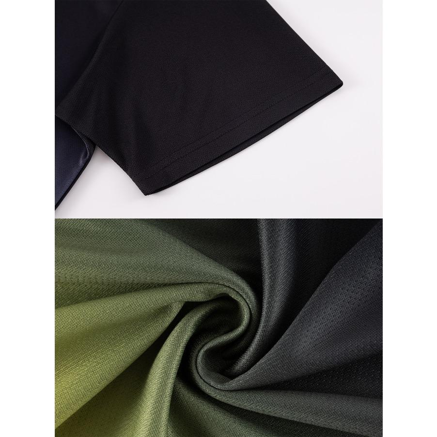 Men Fashion Gradient Color Tees Short Sleeve 3D Print Polyester T-Shirt