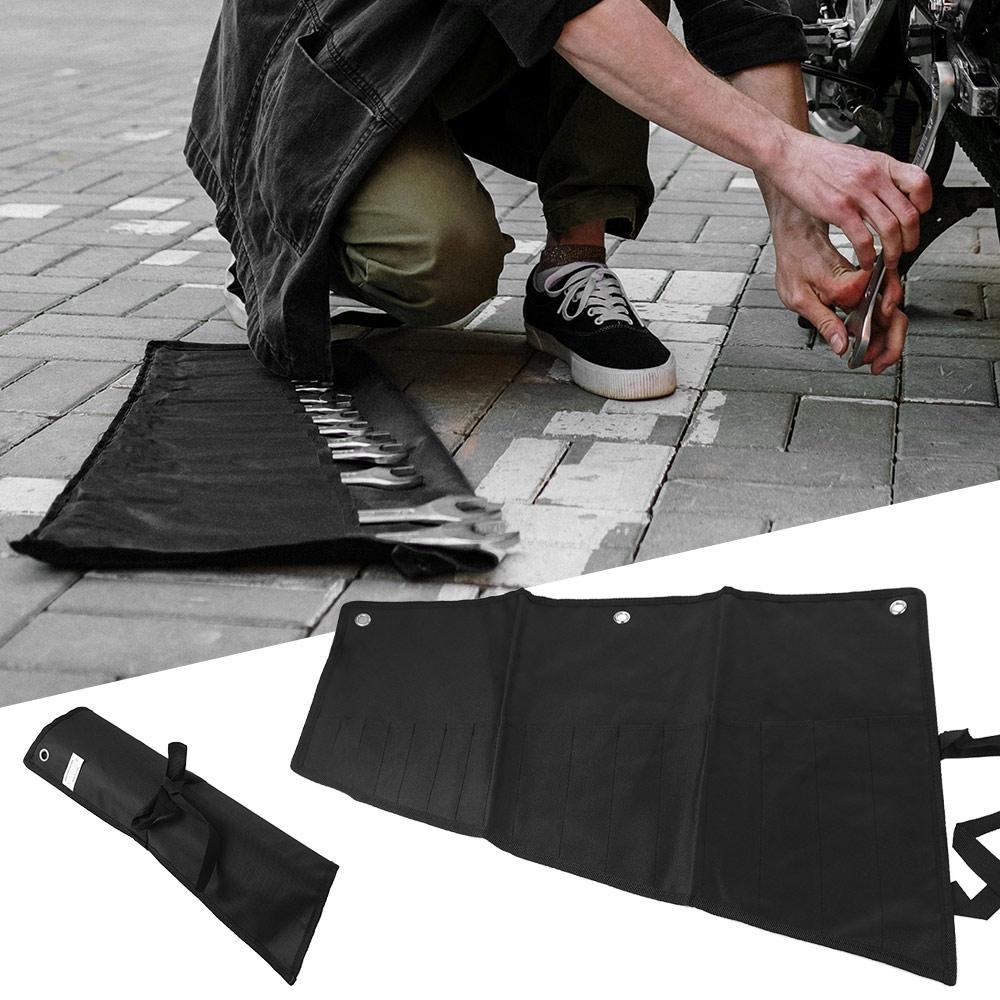 16 Pockets Wrench Roll Organizer Water Proof Oxford Cloth Wrench Pouch  Hand Tool Storage
