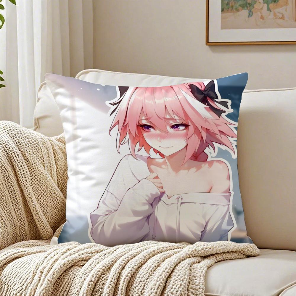 anime eccentric FFate AApocrypha AAstolfo Cushion Cover Pillowcase Antidustmite living Room Sofa Decor Cushion Room