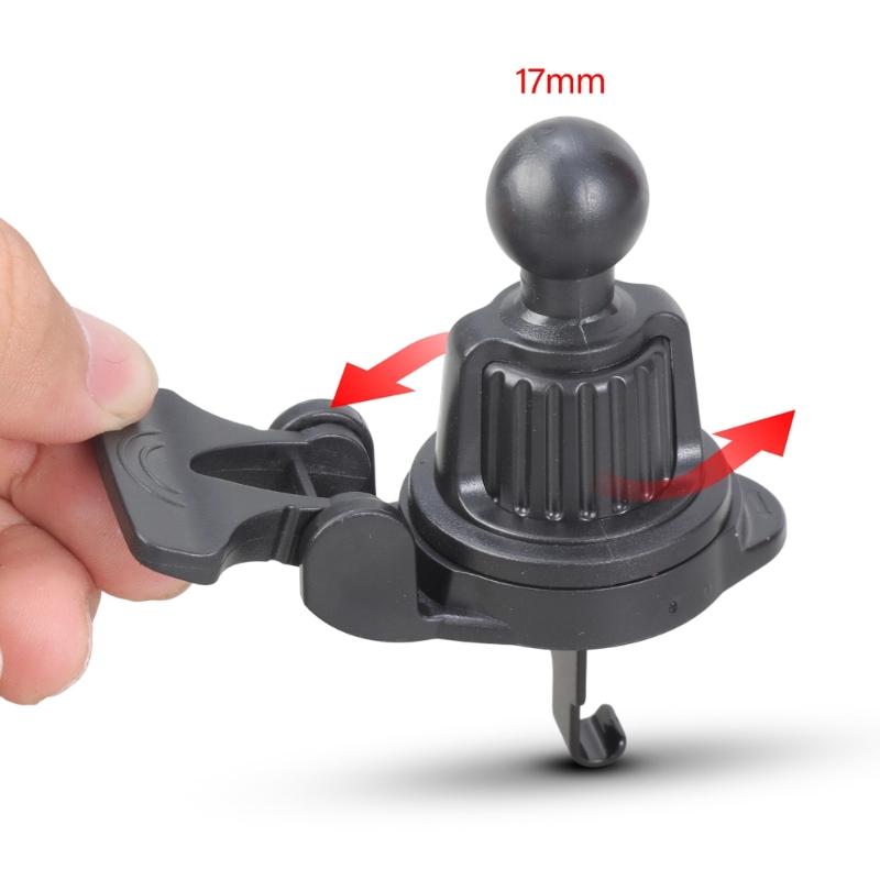 Adjustable Air Outlet Rotating Hook Air Vent Clip for Bracket Phone Stand Car Mount 17mm Joint Ball Head Grip Holder
