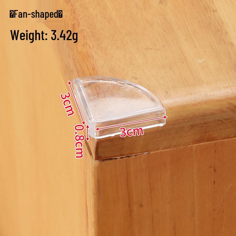 Teardrop-Shaped Transparent Silicone Corner Protectors for Furniture - Child Safety Soft Edge PVC Guards