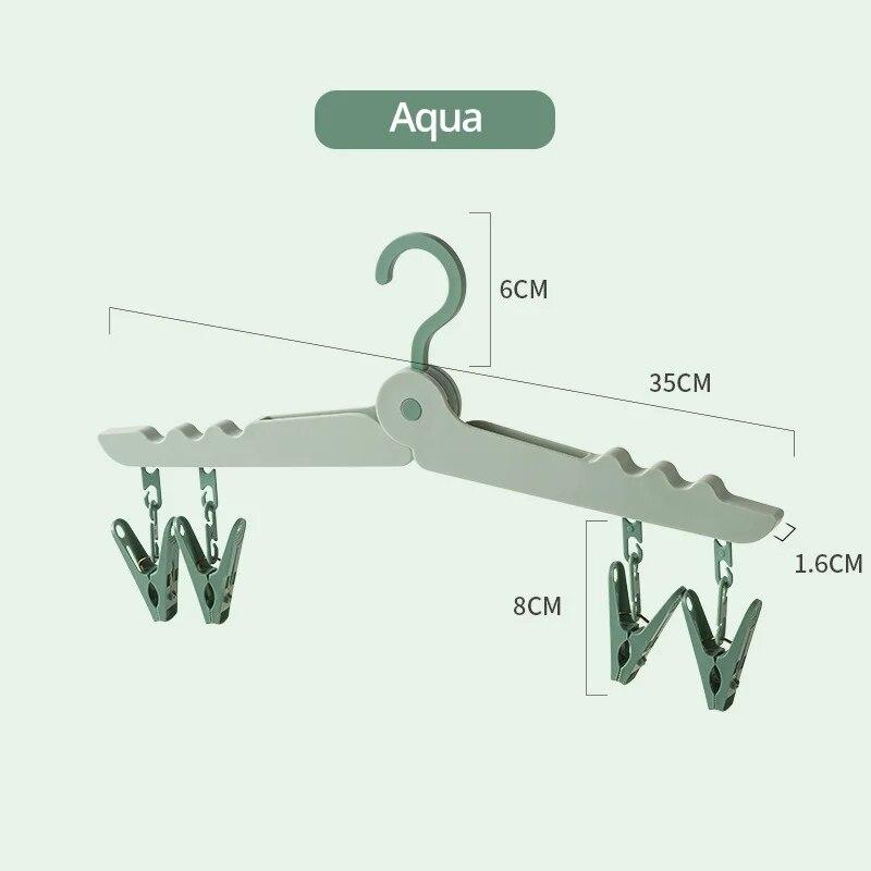1 Pcs Foldable Travel Hangers Portable Clothes Hanger Colorful Baby Drying Rack Space Saving Travel Accessories