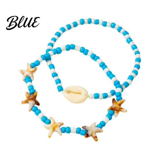 Tropical Vacation Anklets Bohemian Seashell Starfish Anklet Beach Foot Jewelry