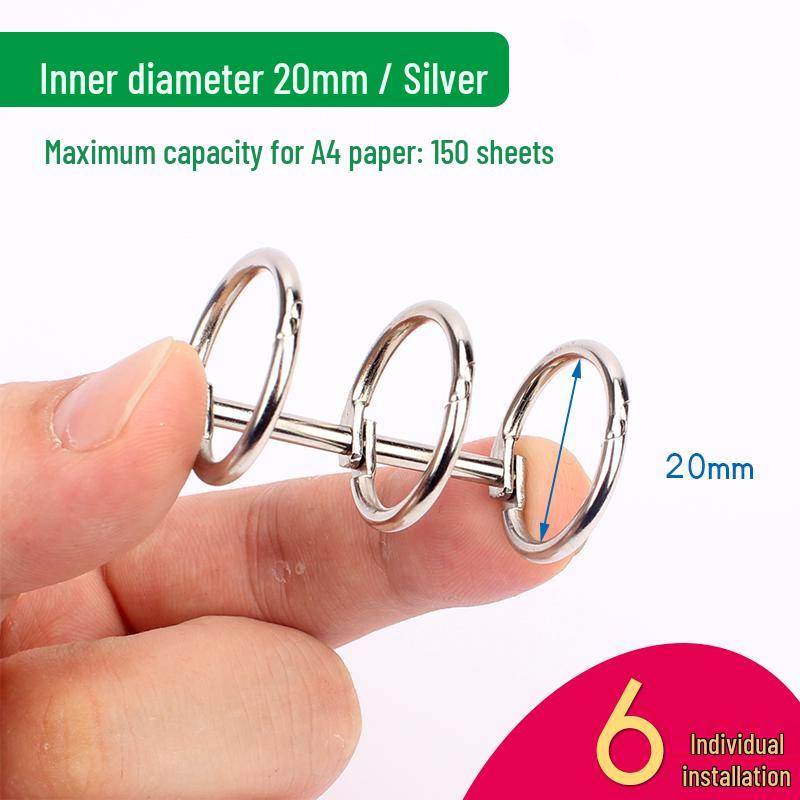 Six-Hole Metal Binder Rings - Multi-Hole Loose Leaf Binding Clip