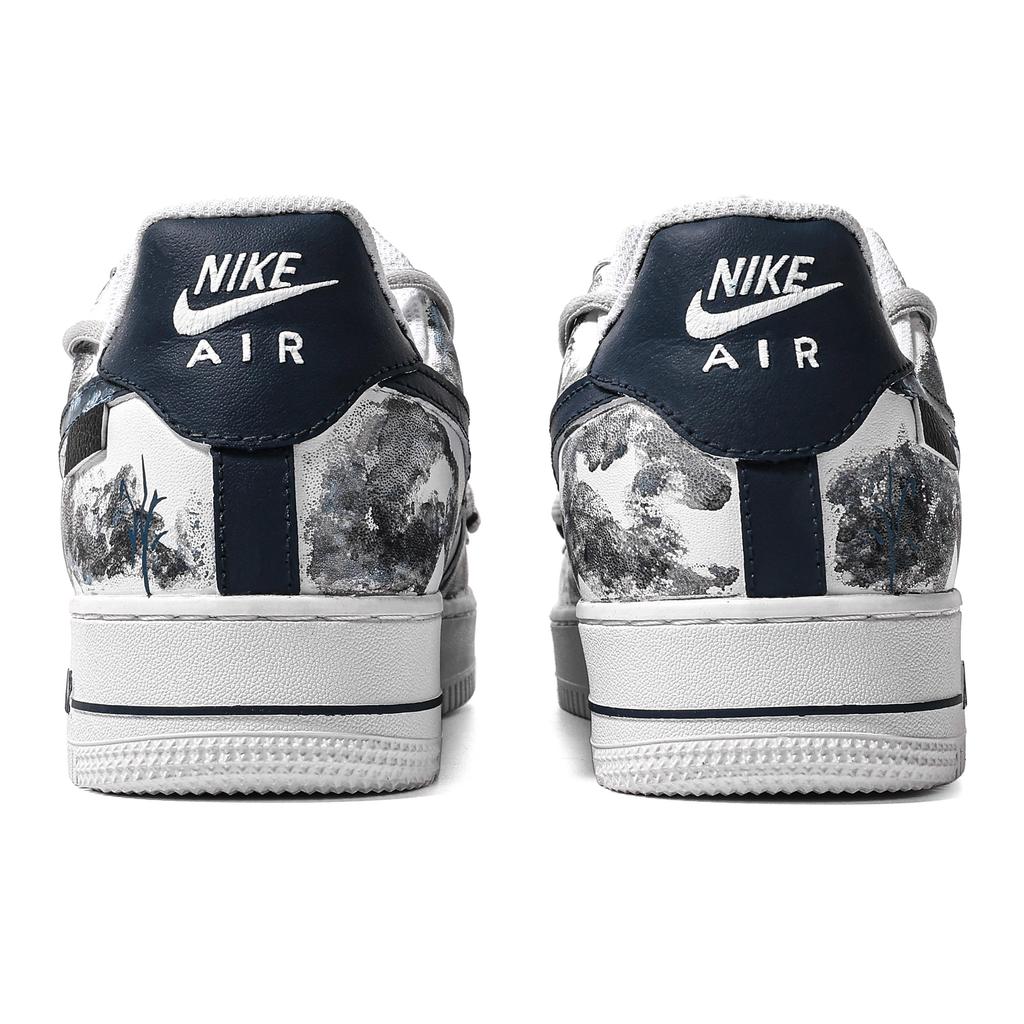 Nike Air Force 1 Leder Rutschfest Dämpfung Abriebfest Niedriger Schaft Skateboard Schuhe Herren Tintenblau CW2288-111(TeamM-S-BOX)