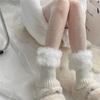 Women's Autumn Long Socks Knitted Foot Cover Leg Warmers Winter Protector Stocking Legging Non-Slip Home Ladies Socks