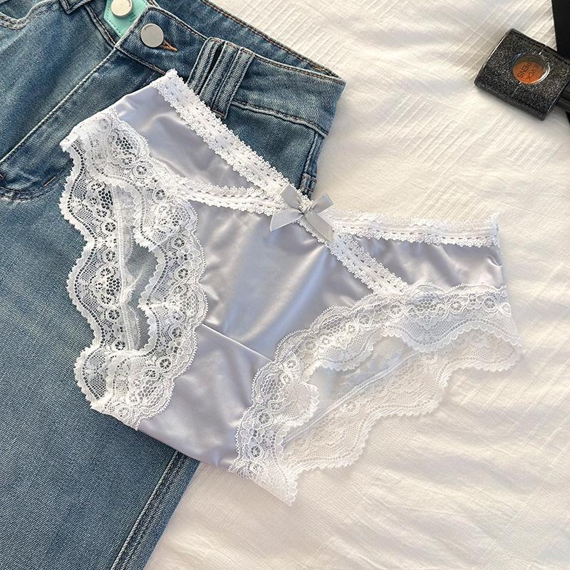 Satin Lace Bow Low-Rise Panties for Women: Heartbeat Collection