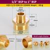 Brass Pipe Hex Nipple Fitting 1/8" 1/4" 3/8" 1/2" 3/4" 1" BSP Male Thread Quick Adapter Coupler Connector for Water Oil Gas
