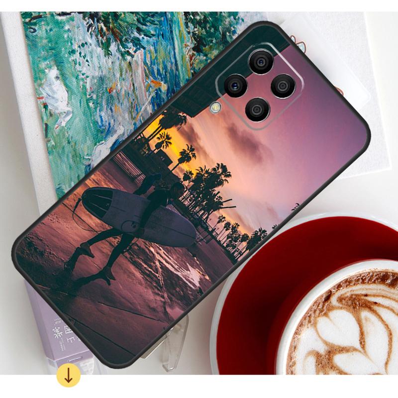 California Surfing Waves Case For Samsung Galaxy M54 M23 M20 M32 M52 M56 M16 M36 M34 M14 M35 M55 M15 M11 M31 M13 M53