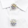 Fashion Bestseller 2 pieces of 22MM Circular Rhinestone Cufflinks, Women's Shirts, Dresses, Sweaters, DIY Handmade Wholesale