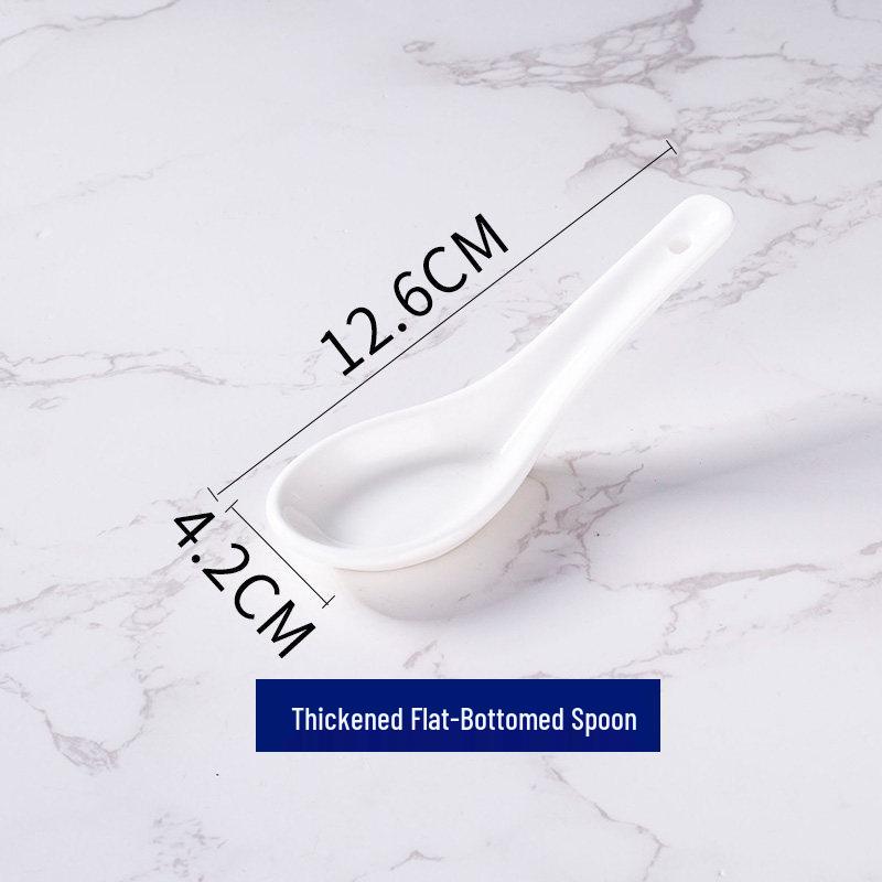 Thickened Ceramic Bowls for Rice, Breakfast, Soup, Noodles - Pure White