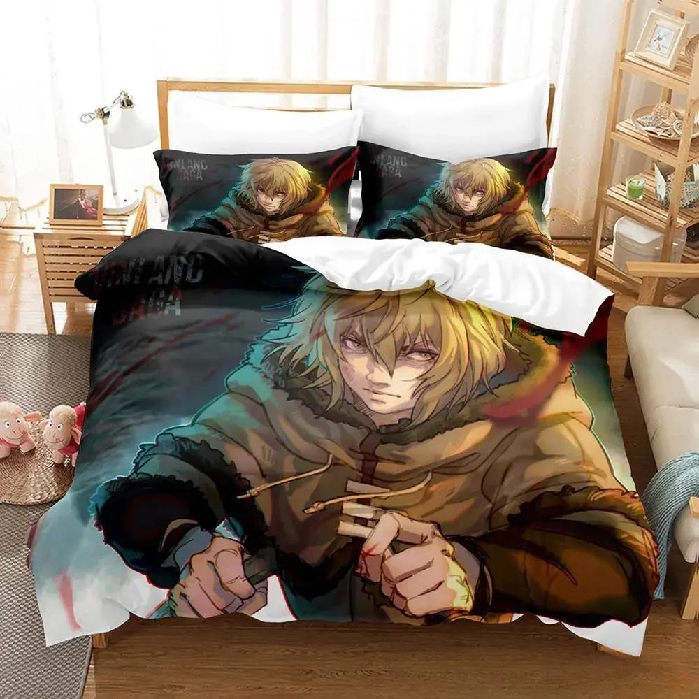 3D Print Anime Vinland Saga Beddengoed Set Eenpersoons Twin Volledig Queen King Maat Bed Set Volwassene Kind Slaapkamer Dekbedovertrek Sets Hometextiel