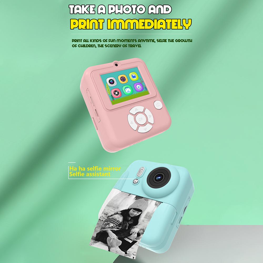 

Q10 For Children 2.4 Inch IPS Screen Instant Print Camera HD Dual Lens Photo Printing Kids Camera Blue