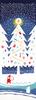 KOMESICHI COLLECTION Airashika Japanese Goods Chusen Tenugui Santa Claus 33 X 90cm "Christmas Night"