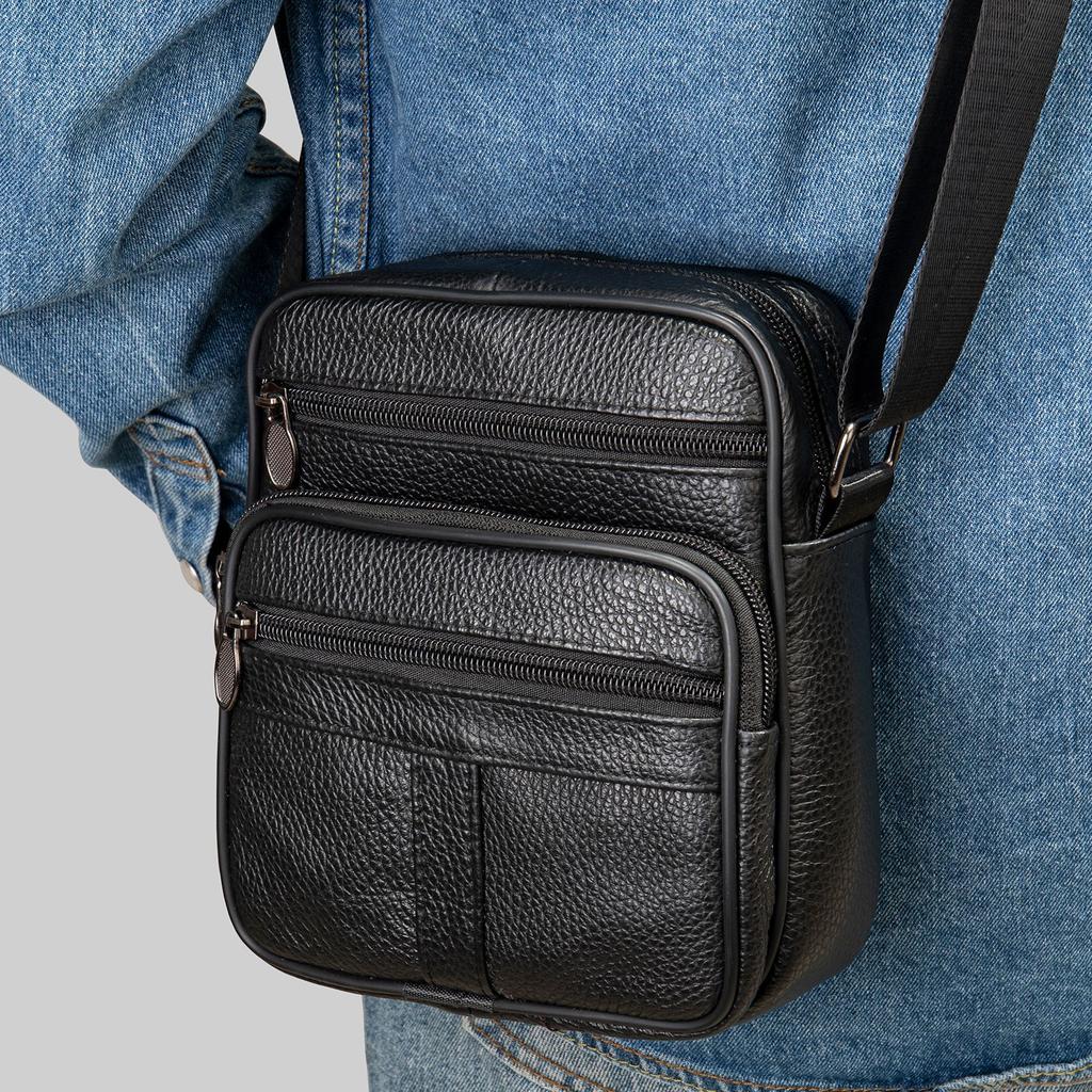Originální kožené tašky Vysoce kvalitní Tote Módní Business Taška přes rameno Crossbody Kožené tašky