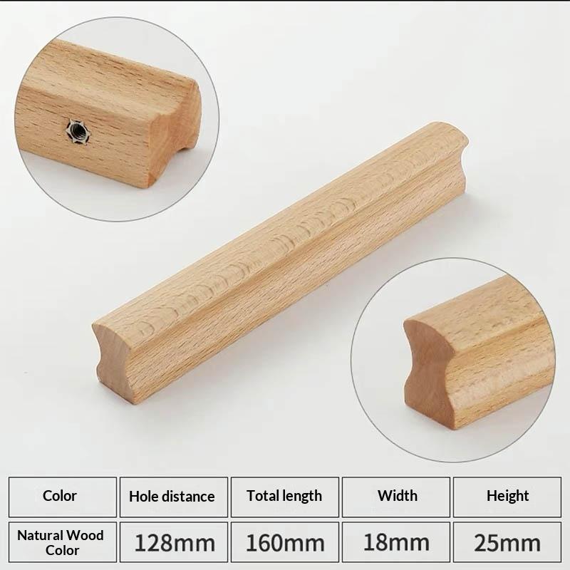 Drawer Knobs Kitchen Cabinets Pulls Long Handles Walnut Wooden Furniture Handle Cabinets and Drawers Dresser Knobs Wardrobe Pull
