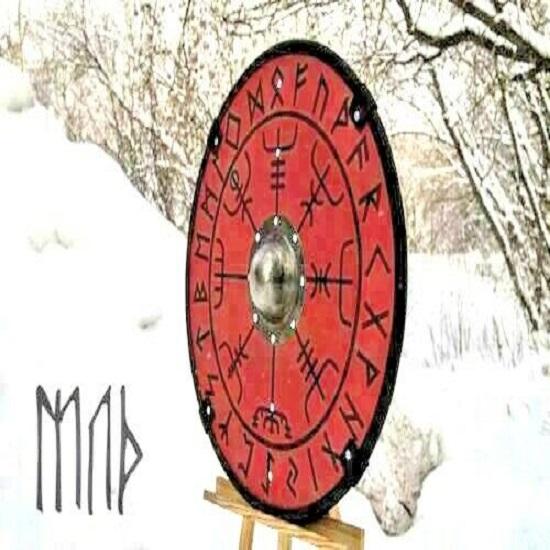 Średniowieczny Lerp Wojownik Drewno i stal Wiking Okrągła tarcza Zbroja Tarcza Templariuszy V5