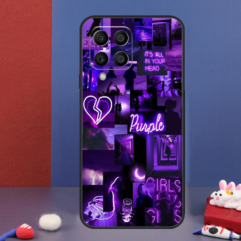 Purple Aesthetic Case For Samsung Galaxy M16 M06 M36 M56 M15 M11 M31 M21 M53 M13 M32 M52 M35 M55 M14 M34 M54