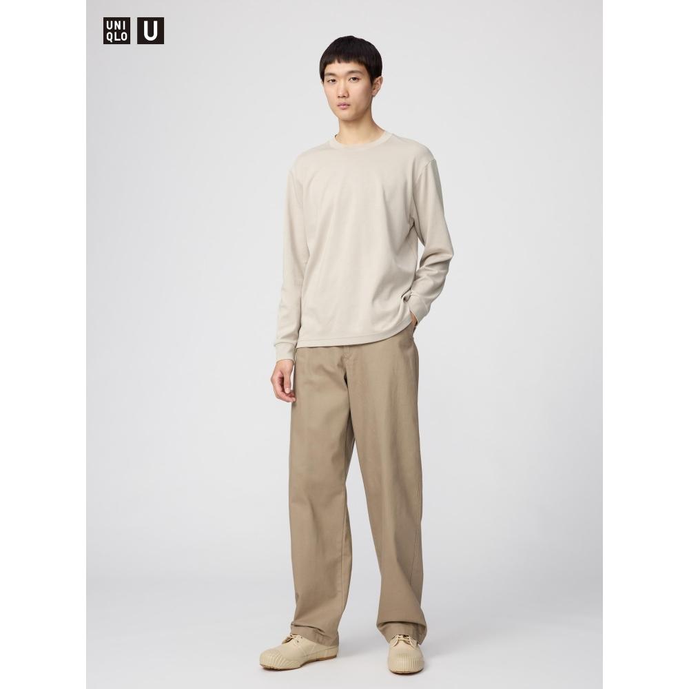 Uniqlo Wide Fit Chino Pants  Leg Length 85.5 Cm  Long Length 