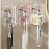 Cute Rabbit Toothbrush Rack Bathroom Wall-mounted Electric Toothbrush Cup Punch-free Mouthwash Cup Hanger