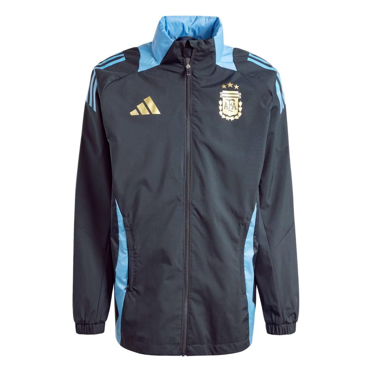 Adidas Argentina AEROREADY Waterproof Windproof Hooded Zip Jacket Men Jacket IQ0809 M