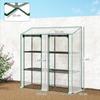 Greenhouse, Shelves, Double Doors, 143 X 46 X 151cm, Transparent