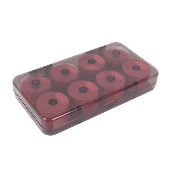 16Pcs Fishing Line Foam Spool Box 16 Line Winding Board Organizer Fishing Line Spooler Shaft Organizer Storage Case Outdoor Fishing Accessories