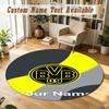 Round Rug Custom NameBorussia Dortmund Pattern Non Slip Carpet Home Floor Decor