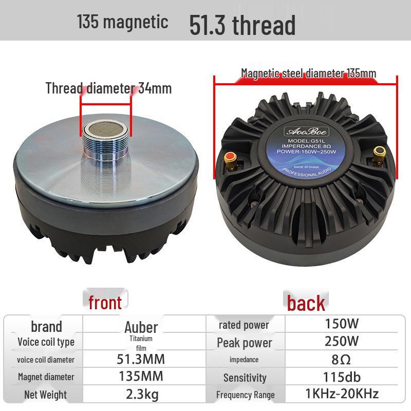 3-4 Inch Round Bookshelf Tweeter Speaker, 4/8 Ohm, Double Magnet, Car/Holder/KTV Audio.