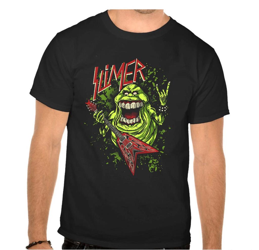 SLIMER Rock Band Leggende della Musica Rock T-shirt Nera -904-