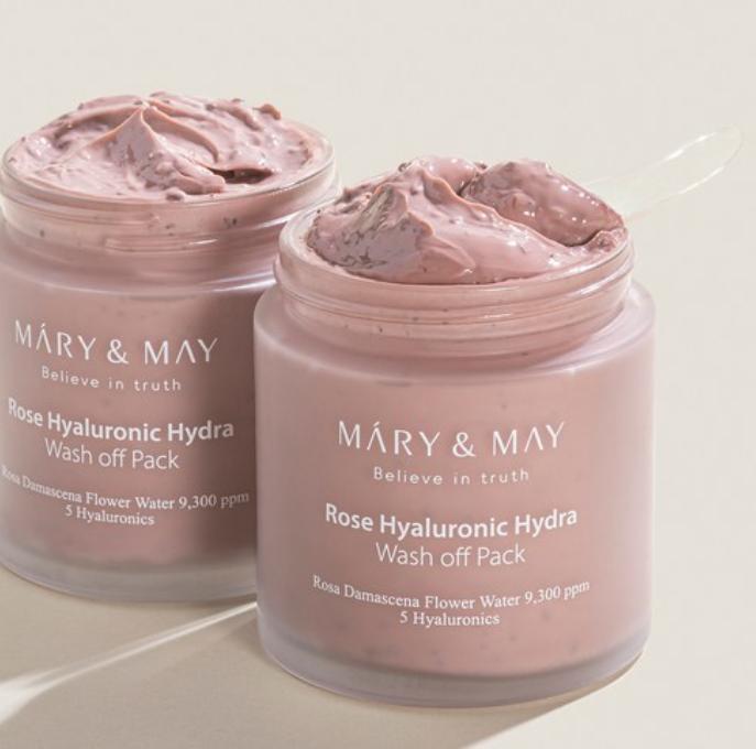[Vegan Beauty] Mary&May Rose Hyaluronic Hydra Wash-Off Pack 125g