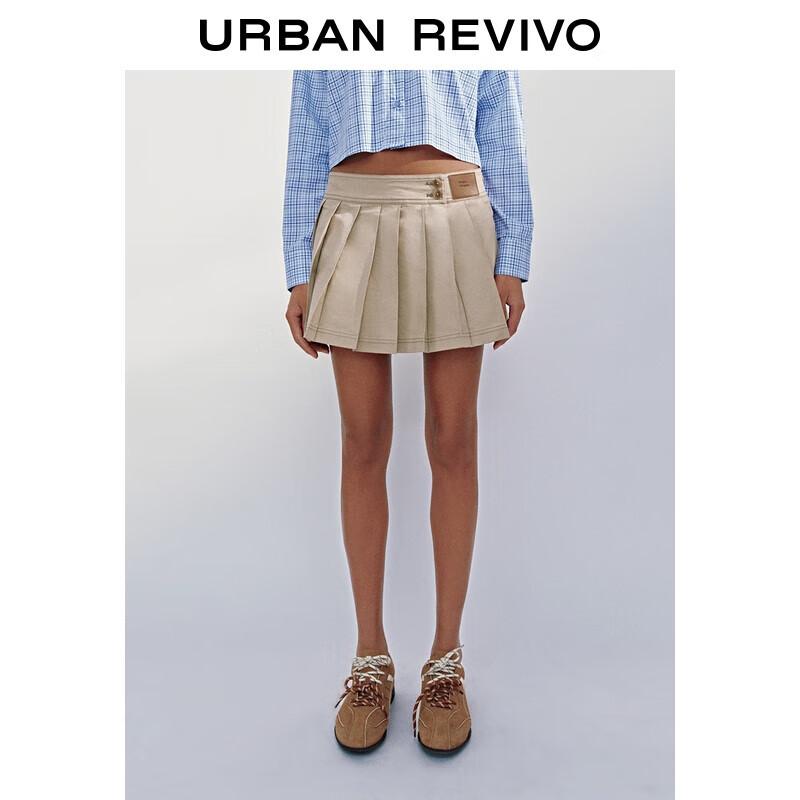 UR Women s Retro College Style Pleated Mini Skirt L