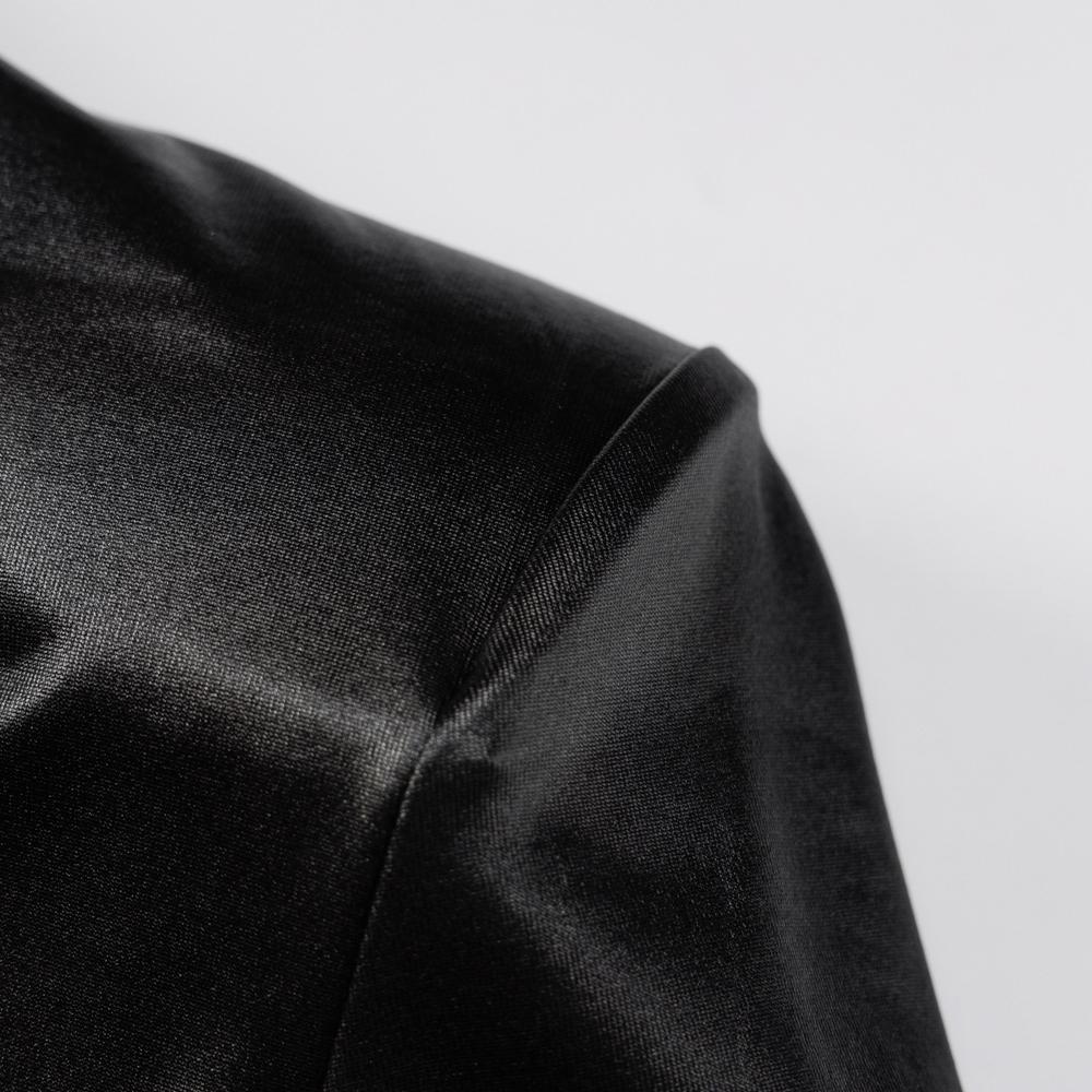 Robe sexy slim froncée à manches longues 2025 pour femmes printemps et automne, robe froncée à manches longues en cuir PU, robe moulante à col haut