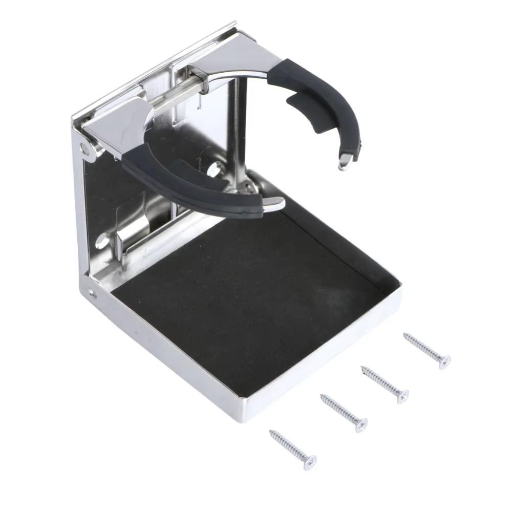 Rust-proof Stainless Steel Bottle Holder Universal Drink Holder RV Parts Folding Cup Holder Home