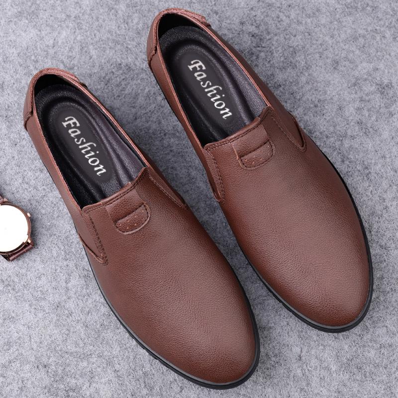 Fashion Fashion Men's Casual Shoes Genuine Leather Men Slip-on Flats Light Comfortable Driving Loafers Moccasins Men Party Wedding Shoes
