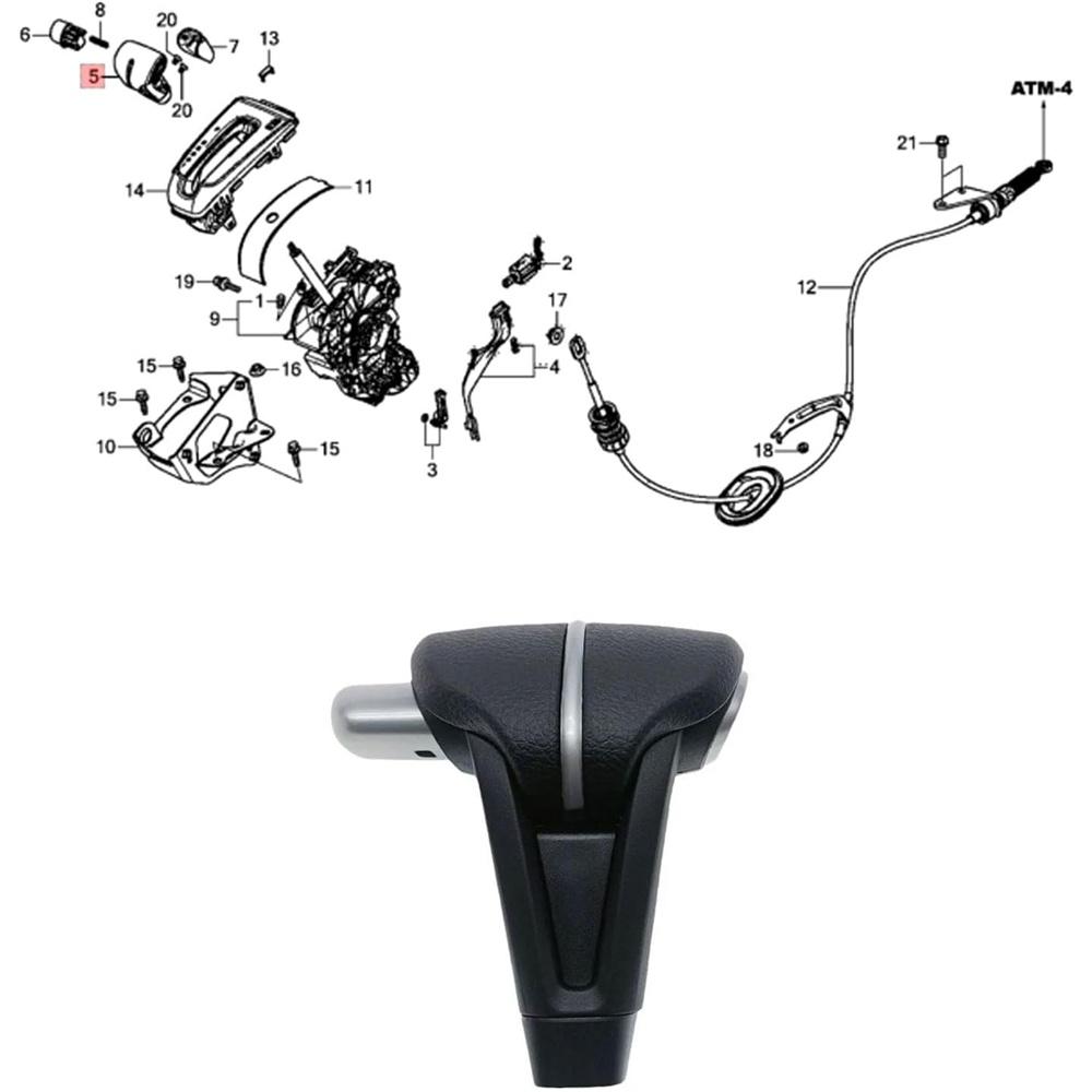 New Black Automatic Shift Knob Fits For Honda CRV CR-V 2017-2019