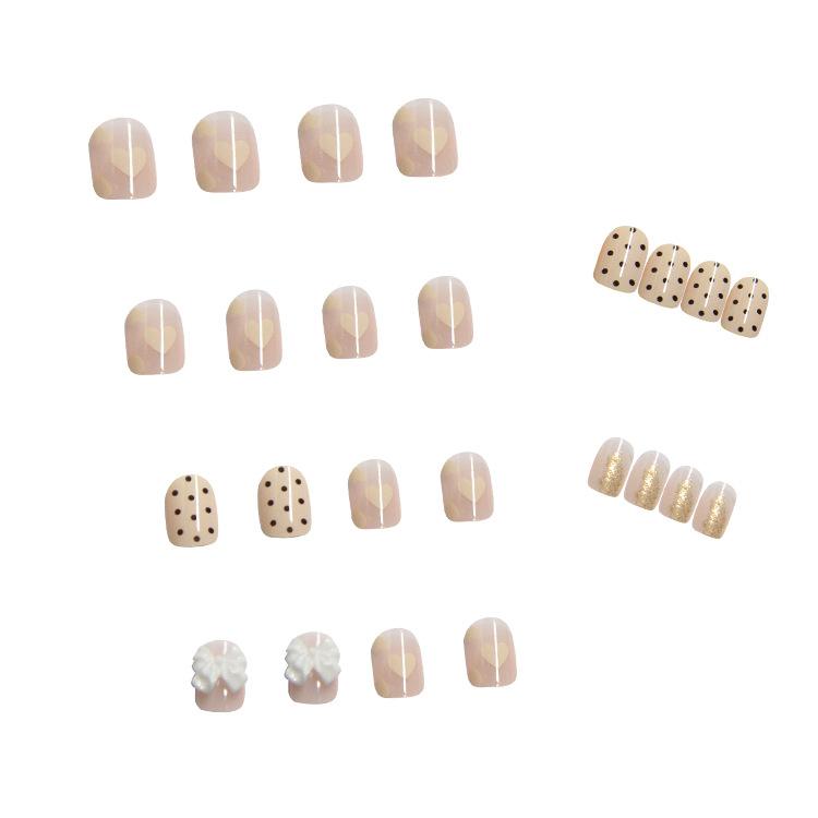 Detachable finished nail piece Nail piece Nail piece, finished product, bow nail Wearing nail Night market nail piece sticker