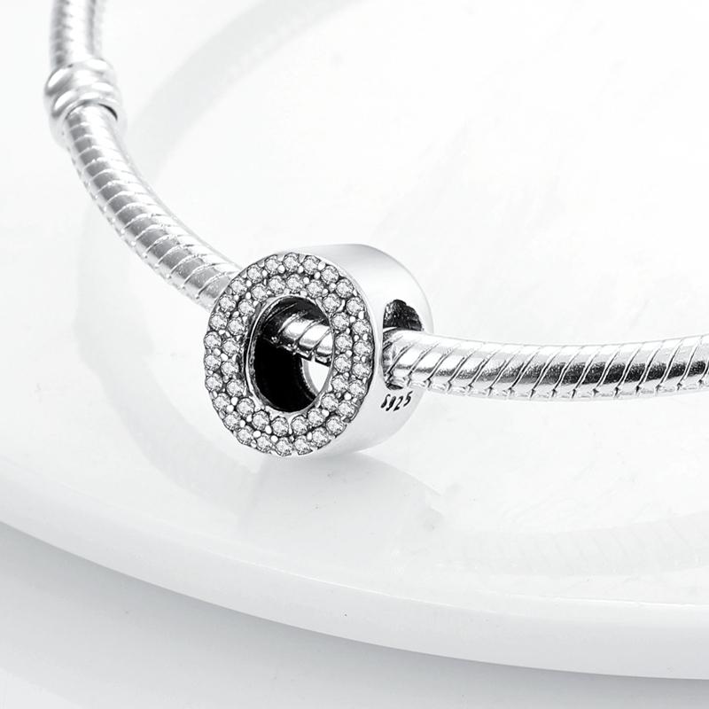 Original A-Z Alphabet Charms Bead 925 Silver 26 Letters CZ Zircon Heart Love Charm Fit Bracelet Bangle Jewelry Making