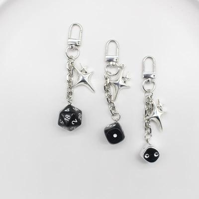 Retro Dice & Billiards Pendant Bag Charm Keychain