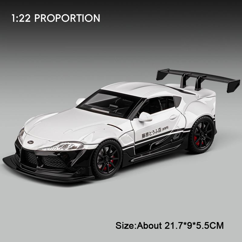 1:22 Scale Supra Z4 Car Model Toy Doors Opened Sound Light Pull Back Miniature Supercar Models Toys Home Decor Decoration