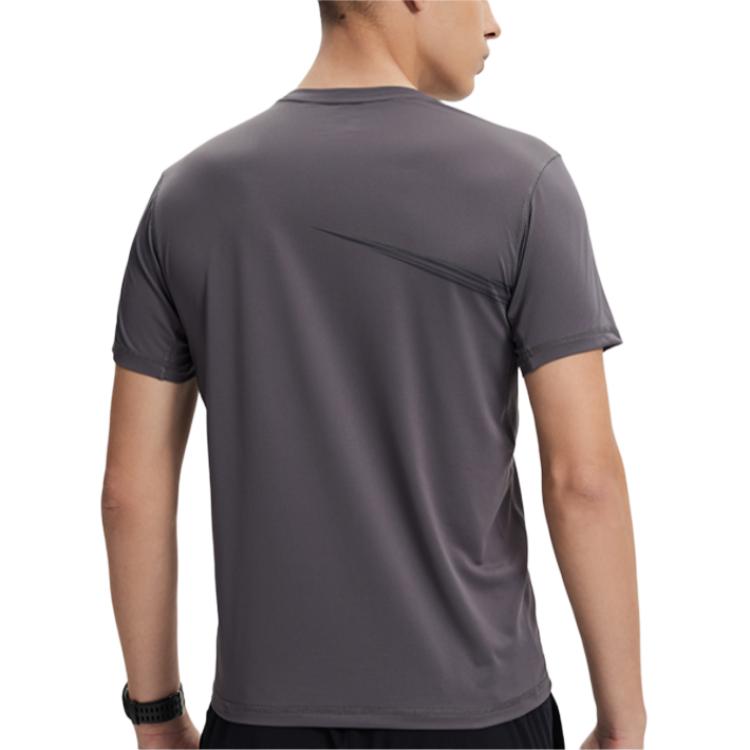 SAUCONY Logo Print Crew Neck Short Sleeve T-Shirt Men T-Shirts Medium-Gray SC2239025-1